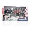 Vardem Oyuncak Mini Kitchen Metal Tableware 11 Parça Celik Tencere Tava Set