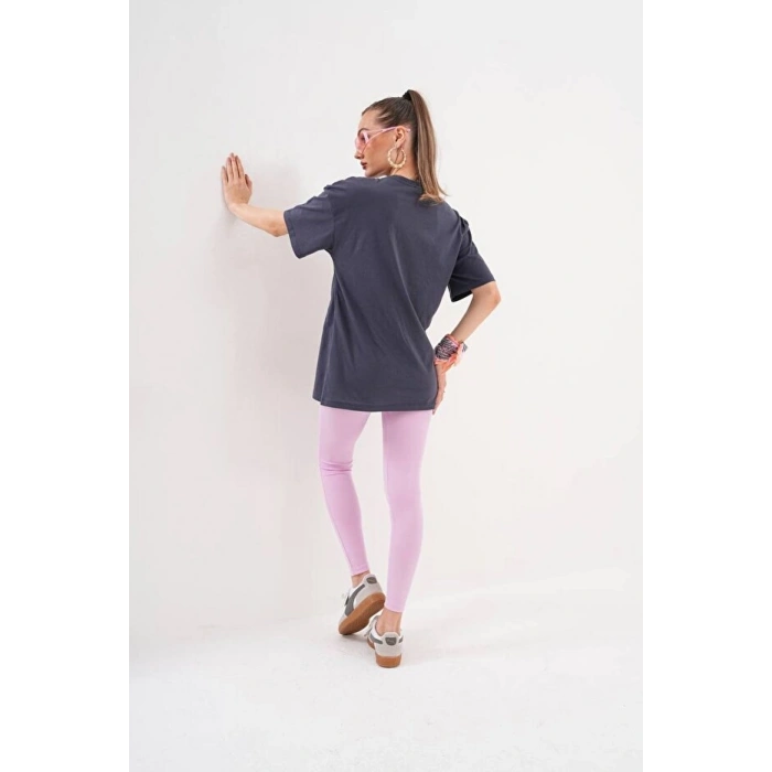 Kadın Oversize T-Shirt Ön Yüz Baskılı