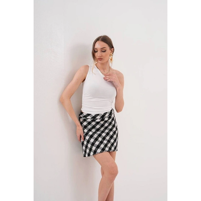 Kadın Tek Omuz Body Beyaz