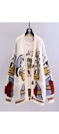 Daffy Duck Oversize Kazak Hırka