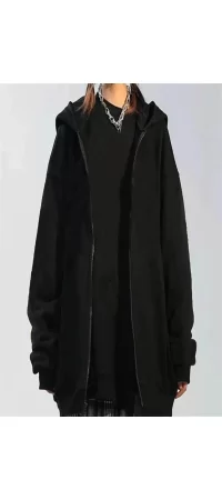 Düz Siyah Unisex Oversize (2 İPLİK) Mevsımlık Hırka