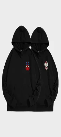 Kapüşonlu Spiderman & Hello Kitty Çift Sevgili Sweatshirt