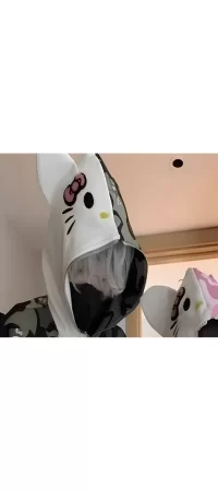 Sanrio Anime Kawaii Kitty Detail Full Zip Hırka