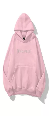 Siyah Babygirl Taş Baskılı Unisex Oversize Sweatshirt