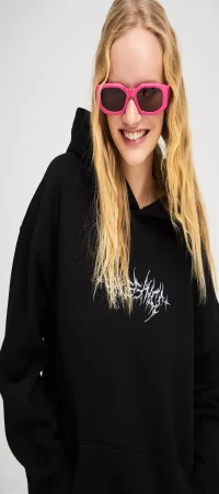 Unisex Angel Sweatshirt Hoodie Siyah