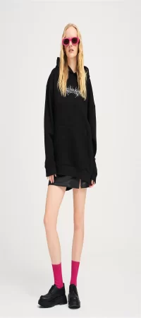 Unisex Angel Sweatshirt Hoodie Siyah