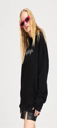 Unisex Angel Sweatshirt Hoodie Siyah