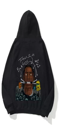 Unisex Jackboys Travis Scott Siyah Sweatshirt Hoodie