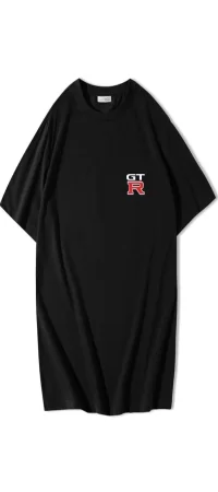 Unisex Oversize Nissan GTR Nismo Siyah T-shirt