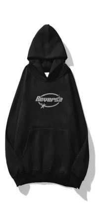 Unisex Reverse Taş Baskılı Oversize Sweatshirt