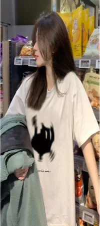 Y2k Aesthetic Beyaz Oversize Unisex T-Shirt