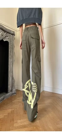 Y2k Harajuku Minus Two Detail Kargo Cepli Bol Paça Unisex Baggy Jean