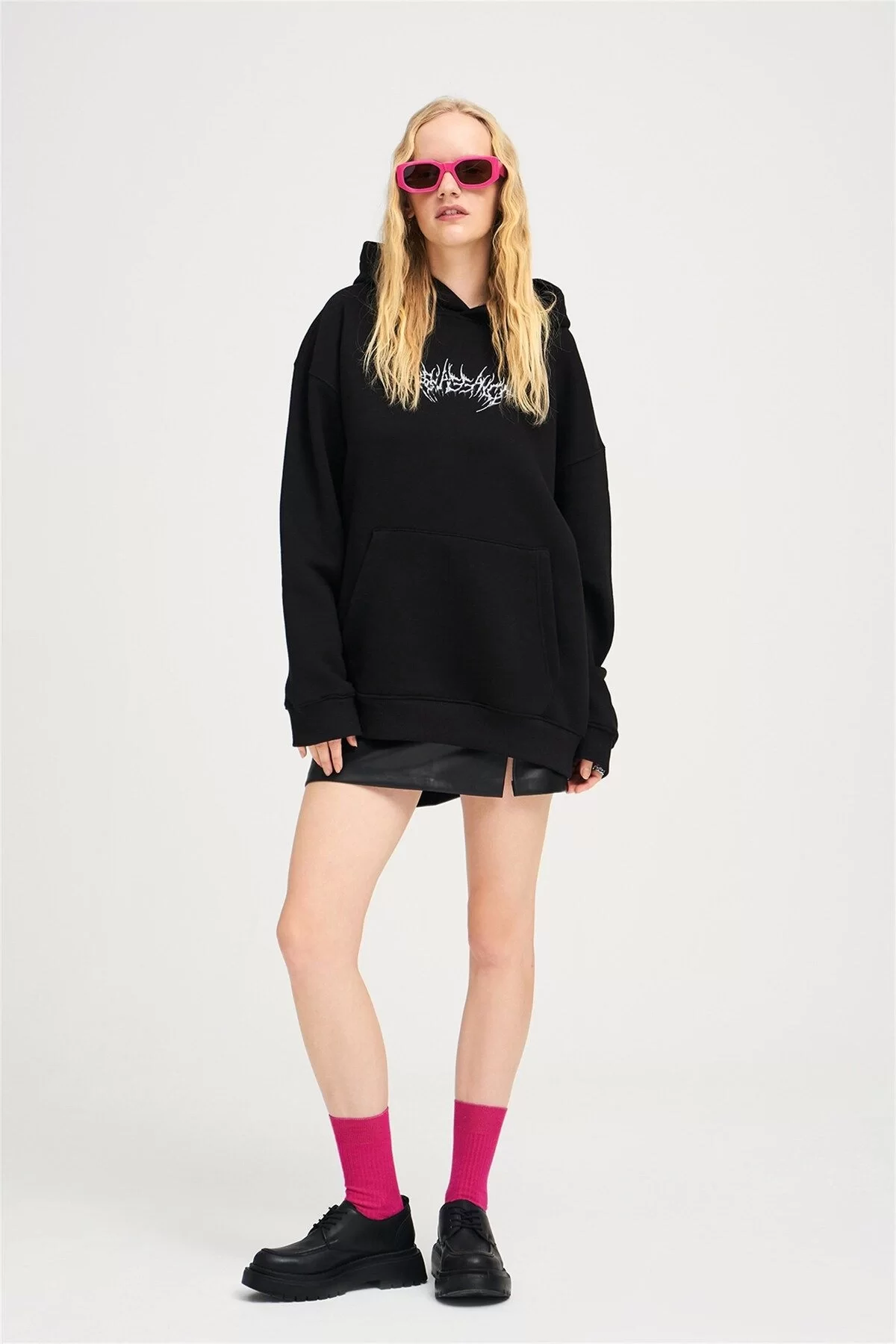 Unisex Angel Sweatshirt Hoodie Siyah
