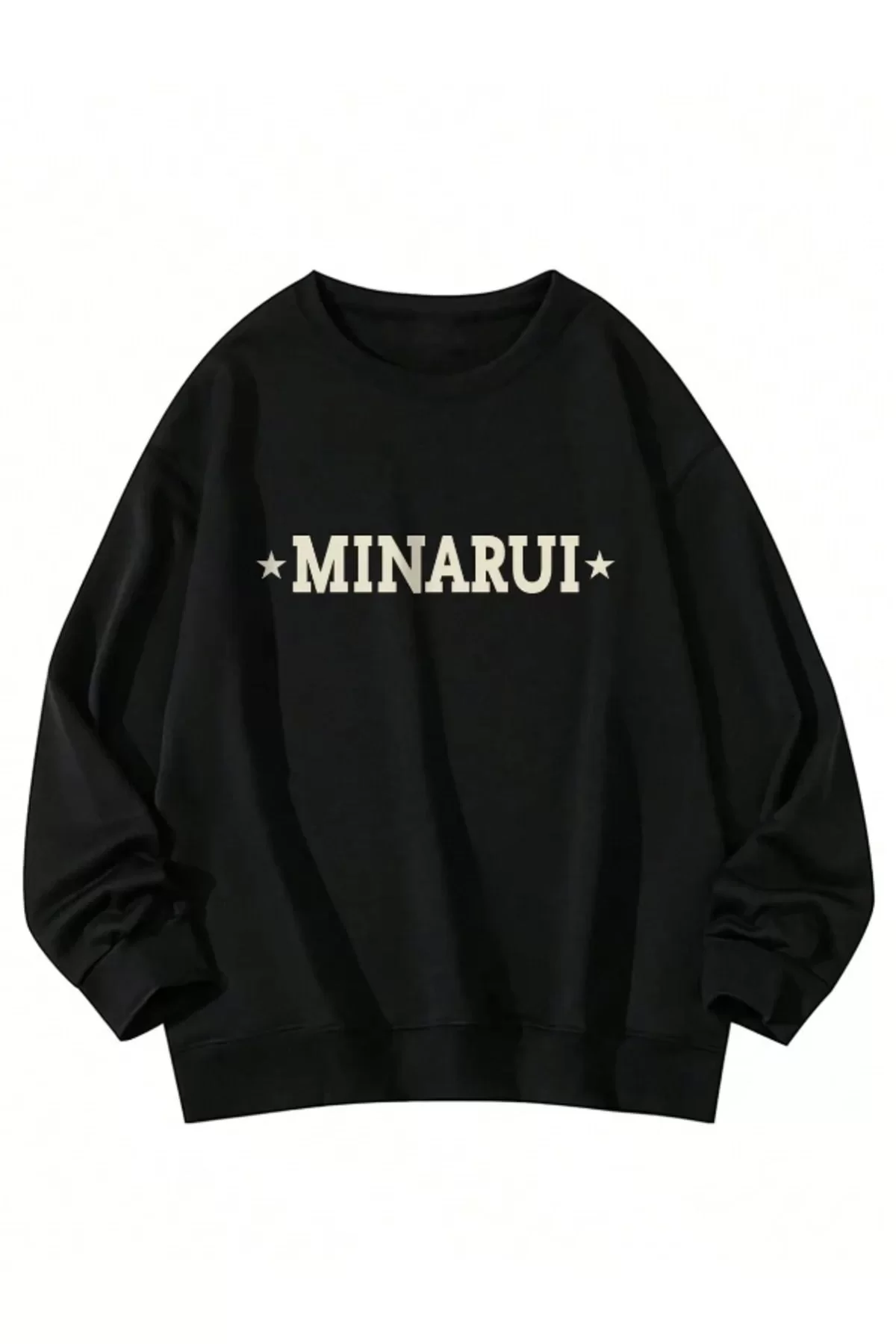 Y2K Coke Serisi Star Pattern Drop Shoulder Oversize Pullover Sweatshirt
