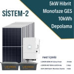 5kw Hibrit Monofaze Ges Enerji Depolamalı On Grid Sistemi-2