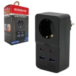 Wınnboss Wn-3438 Tekli Akım Korumalı Priz 10a 2500 Watt 2xusb 2xtype-c