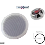 Technomax Tm-2041 Alçıpan Tavan Hoparlör 16cm 40 Watt Trafolu Beyaz