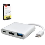 Çevirici Adaptör 3 In 1 Type-c To Usb Hdmı Type-c 4k Hadron Hdx-7764