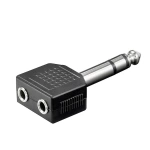 Çevirici Jack 6.3mm Stereo Erkek 3.5mm 2 Dişi