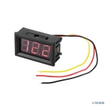 Dijital Voltmetre Ölçer 0-100v 3pin Kırmızı Led