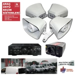 Nwork As-160 Seçim Anfi Seti 4lü 4 Horn Hoparlör 16cm + 2x200 Watt Anfi