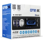 One-x X-3401bt Oto Teyp 4x55 Watt Bluetooth Mobil Aplikasyon 2xusb Sd Fm Aux