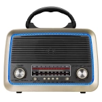 Radyo Nostalji Şarjlı Pilli Bt/usb/sd/aux Fenerli Mikado Mdr-99