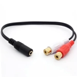 S-Link Sl-358 2 Rca Uzatma Kablosu Dişi To Aux 3.5Mm Dişi 15Cm