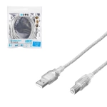 Yazıcı Kablosu Usb Şeffaf 5Mt S-Link Sl-U2005