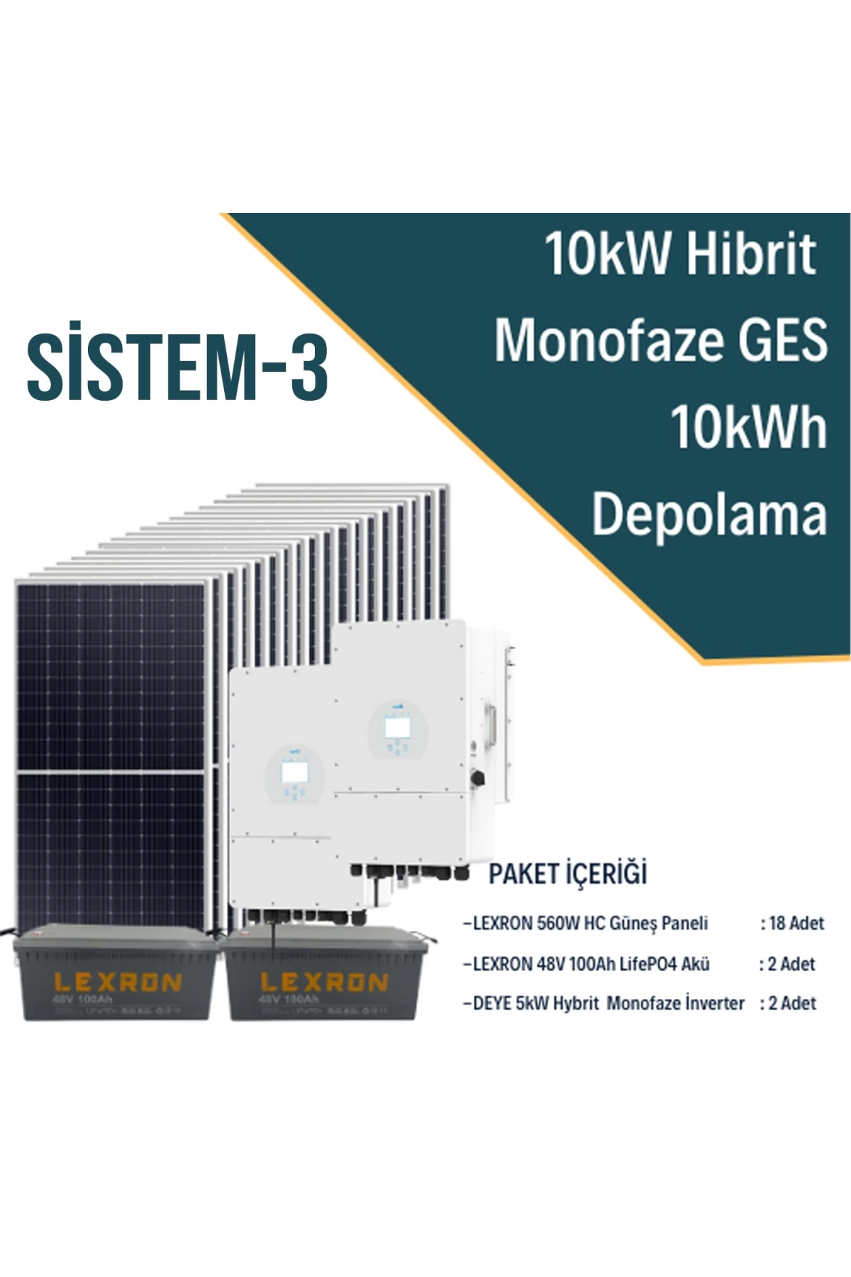 10kw Hibrit Monofaze Ges Enerji Depolamalı On Grid Sistemi-3