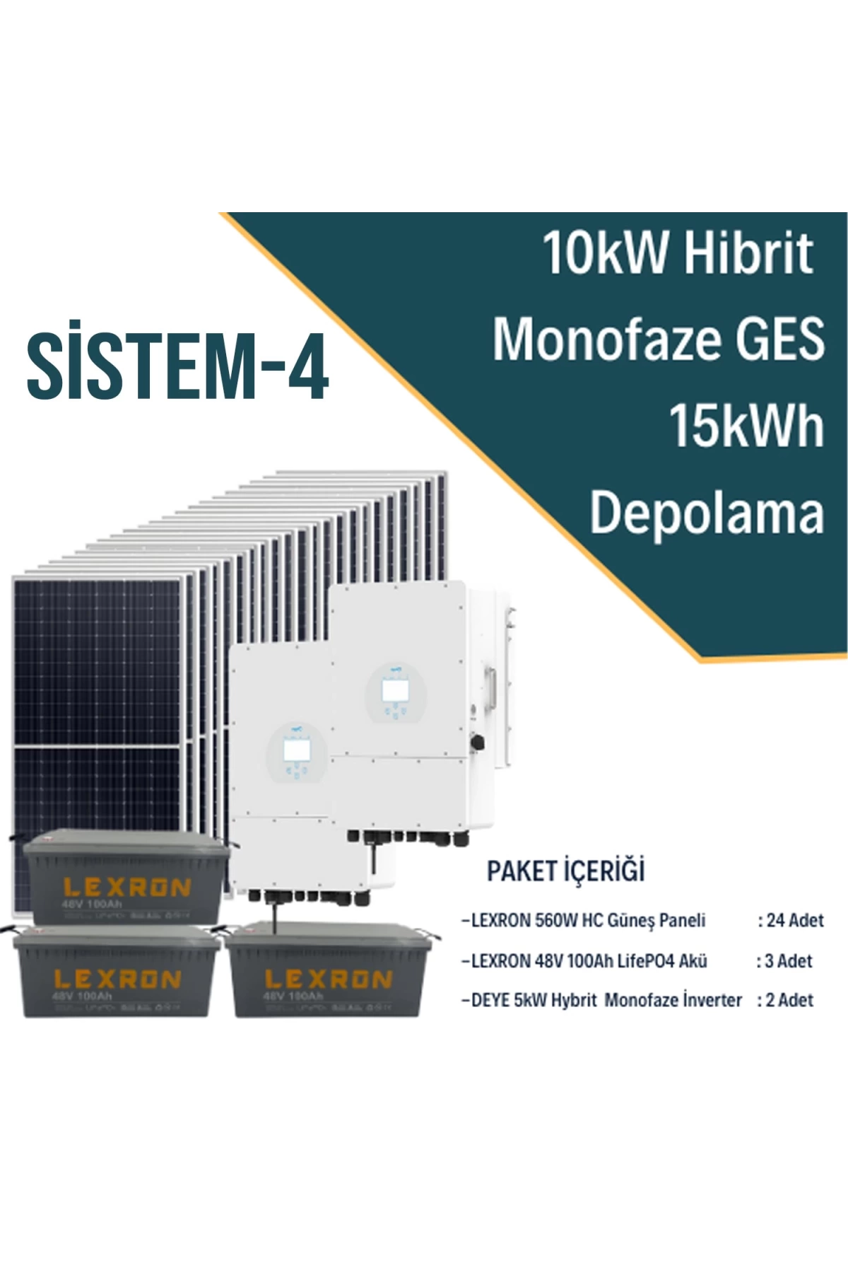 10kw Hibrit Monofaze Ges Enerji Depolamalı On Grid Sistemi-4