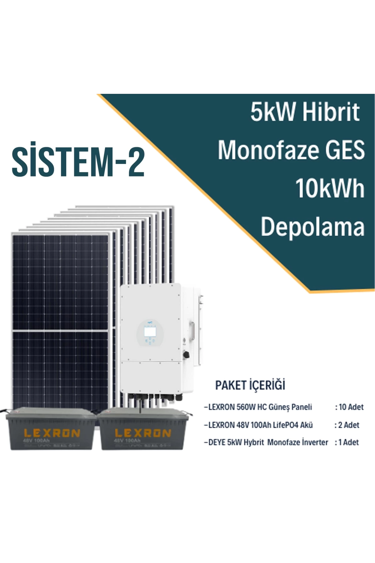 5kw Hibrit Monofaze Ges Enerji Depolamalı On Grid Sistemi-2