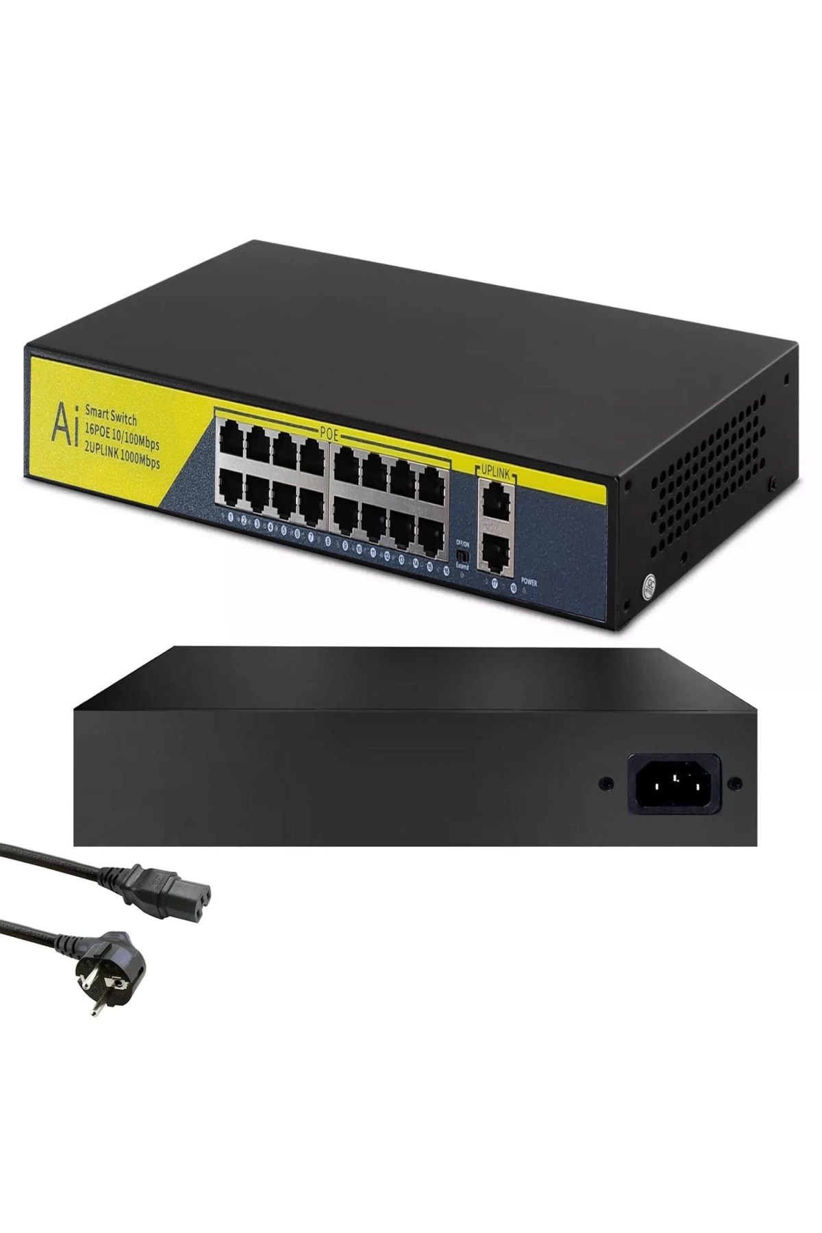 Ai-1820Gb Poe Switch 16 Port + 2 Uplink Gigabit 10/100/1000 Mbps