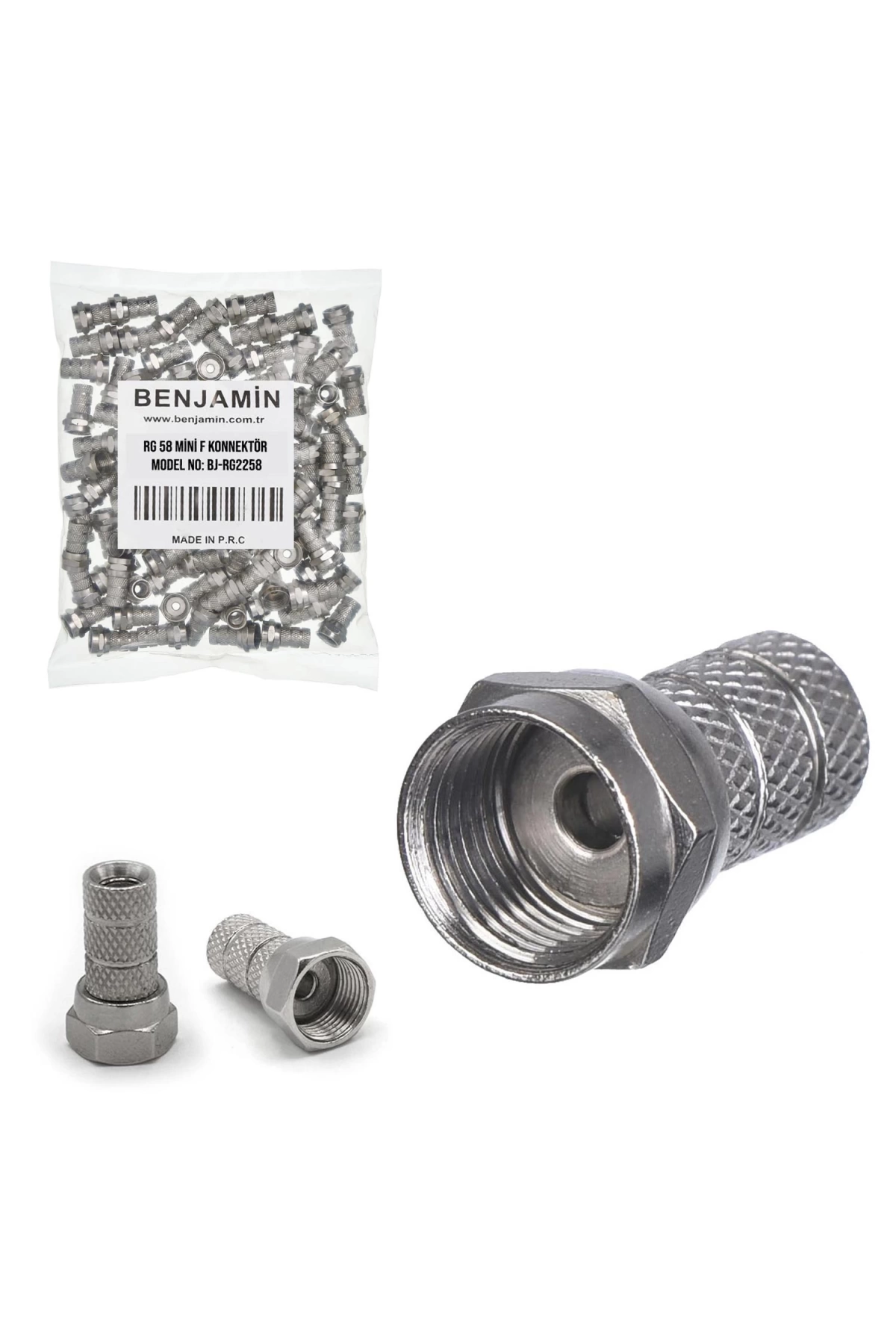 Benjamin Bj-Rg2258 F Konnektör Dar Mini Rg58 100Lü Paket