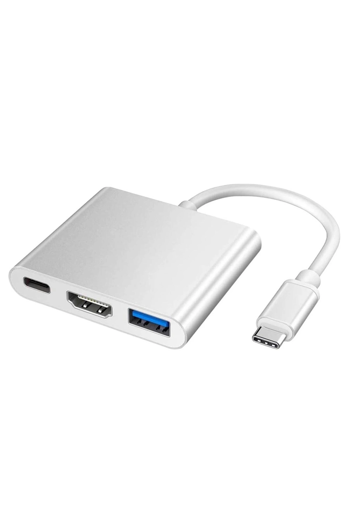 Çevirici Adaptör 3 In 1 Type-c To Hdmı+usb+pd 4k Concord Byl-2005