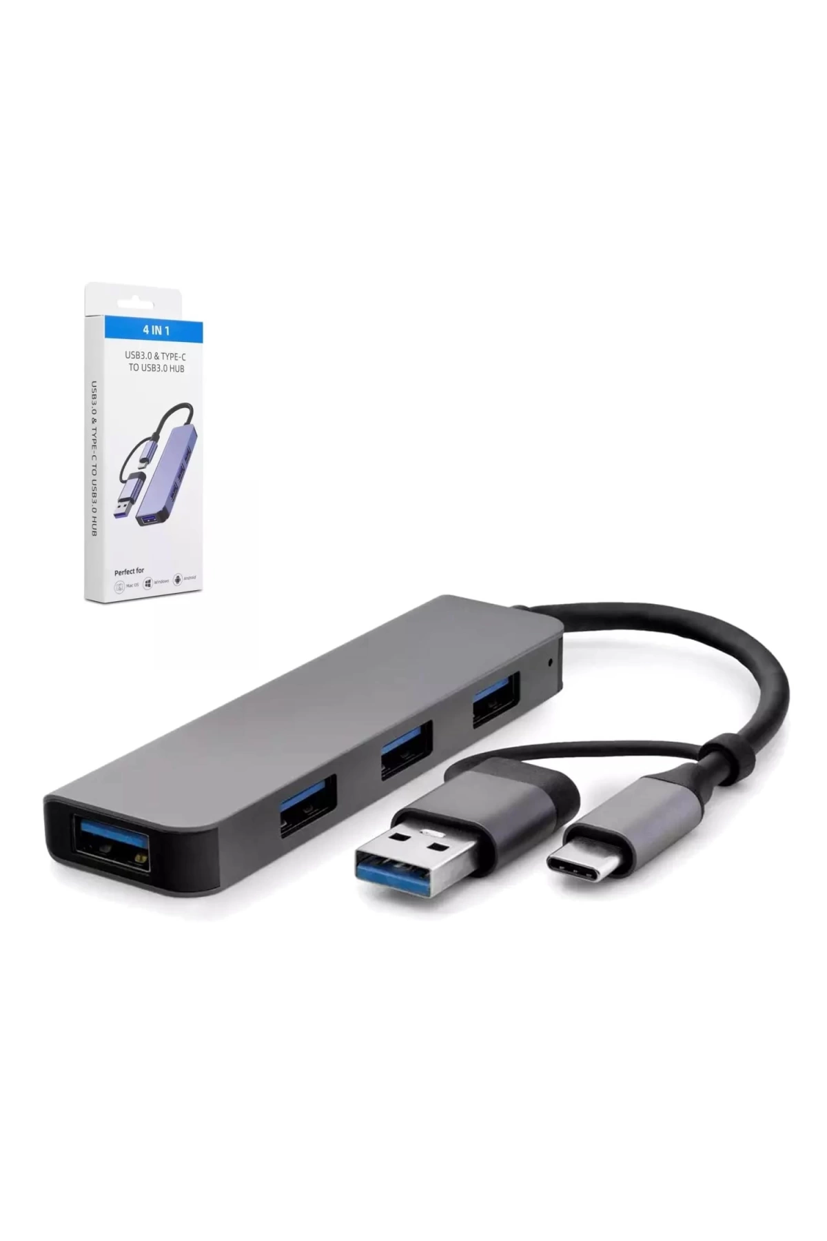 Çevirici Adaptör 4 In 1 Usb 3.0 Type-c To Usb 3.0 Hadron Hdx-7825