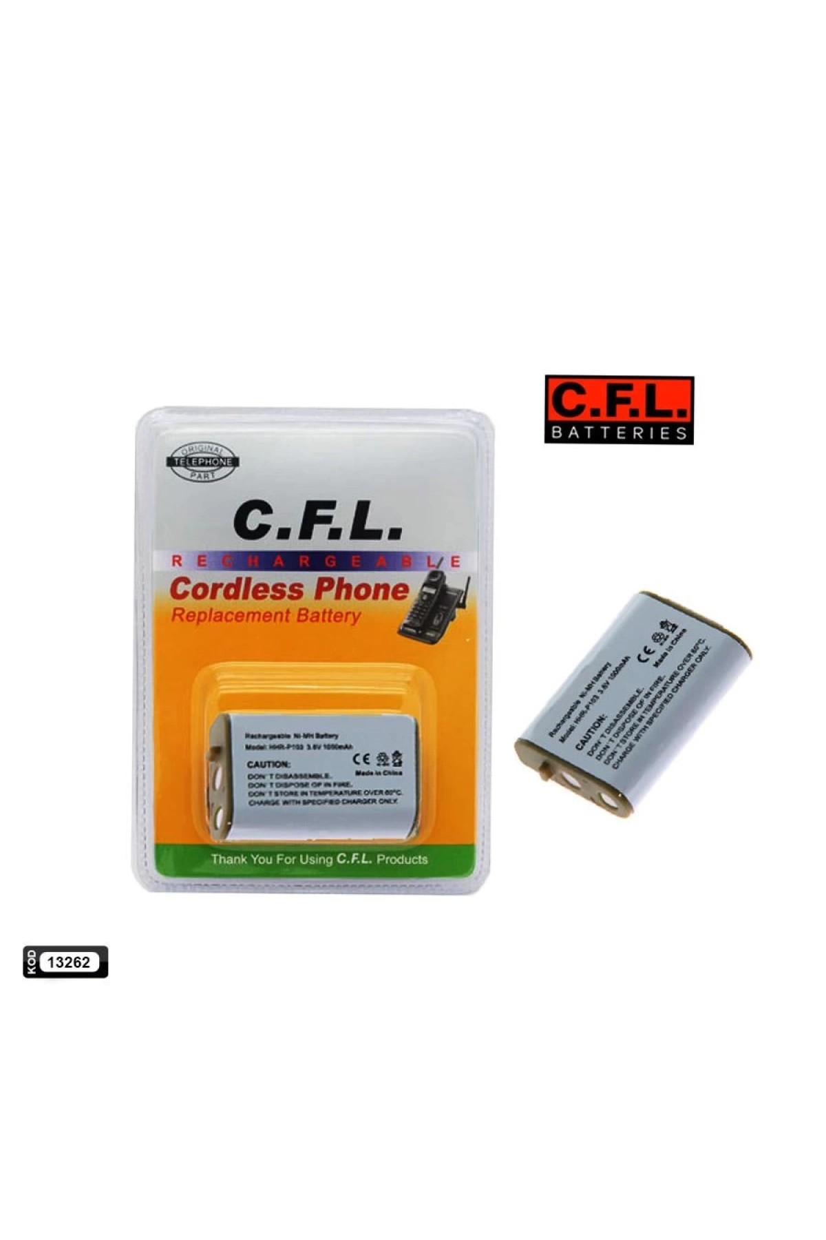 CFL P103 Şarjlı Telsiz Telefon Pili 3.6 Volt 700 Mah Ni-Mh