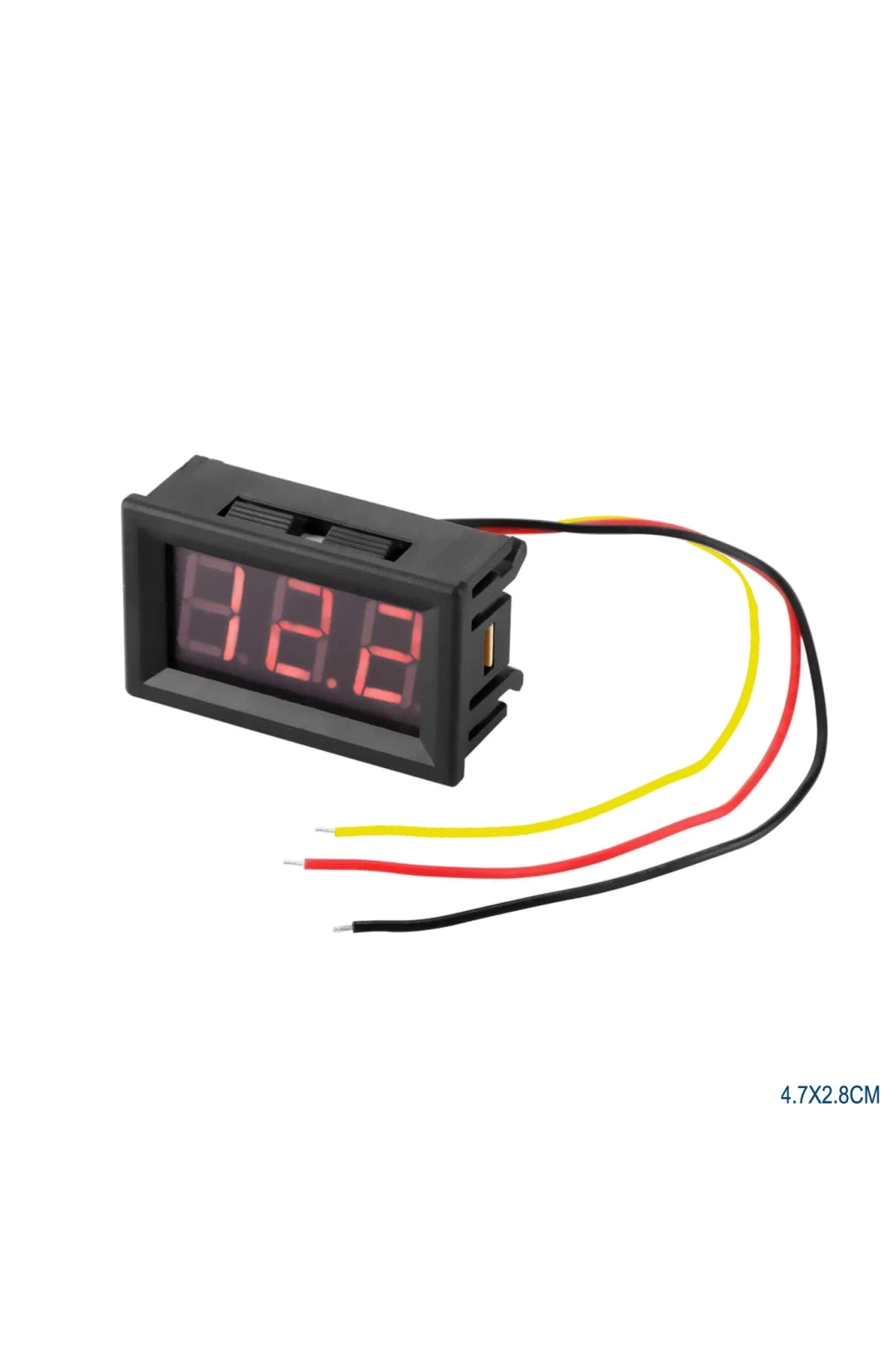 Dijital Voltmetre Ölçer 0-100v 3pin Kırmızı Led