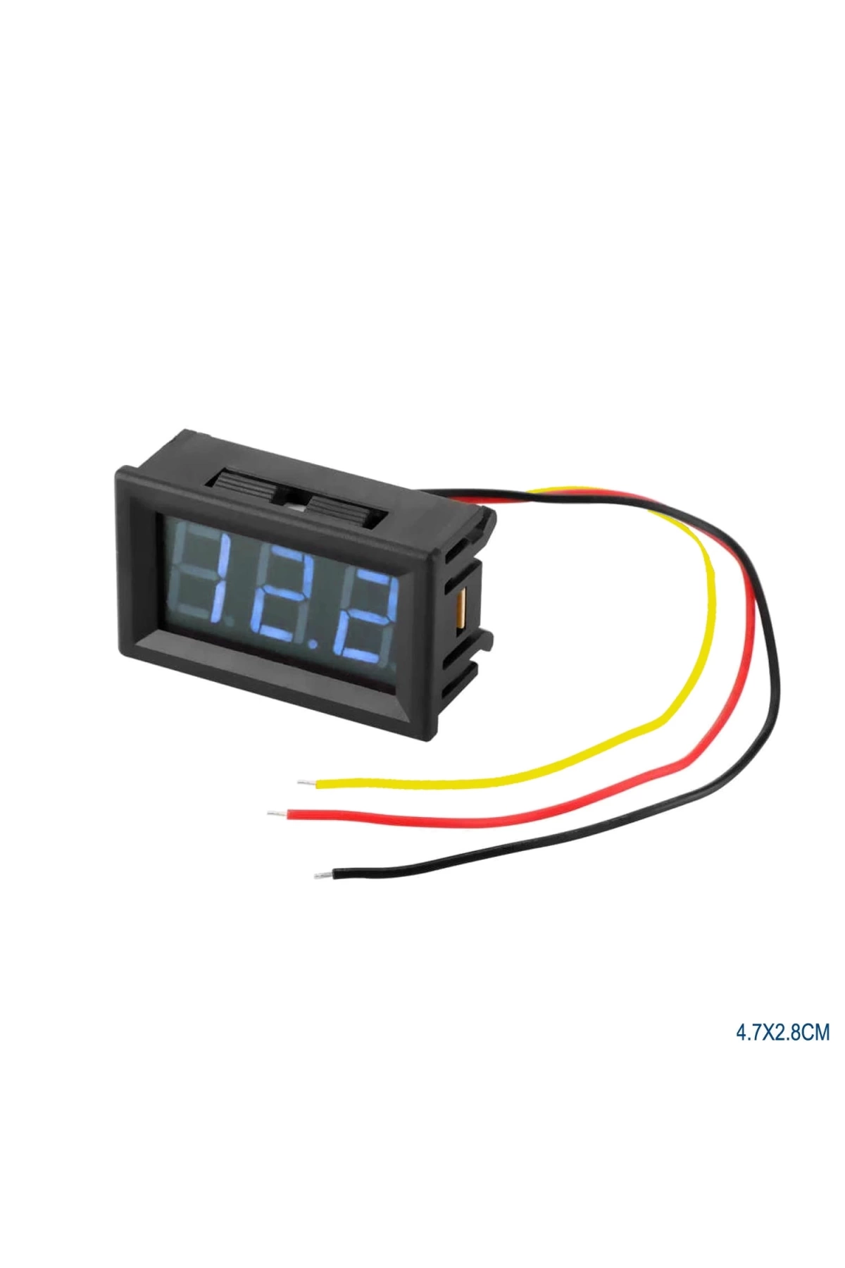 Dijital Voltmetre Ölçer 0-100v 3pin Mavi Led