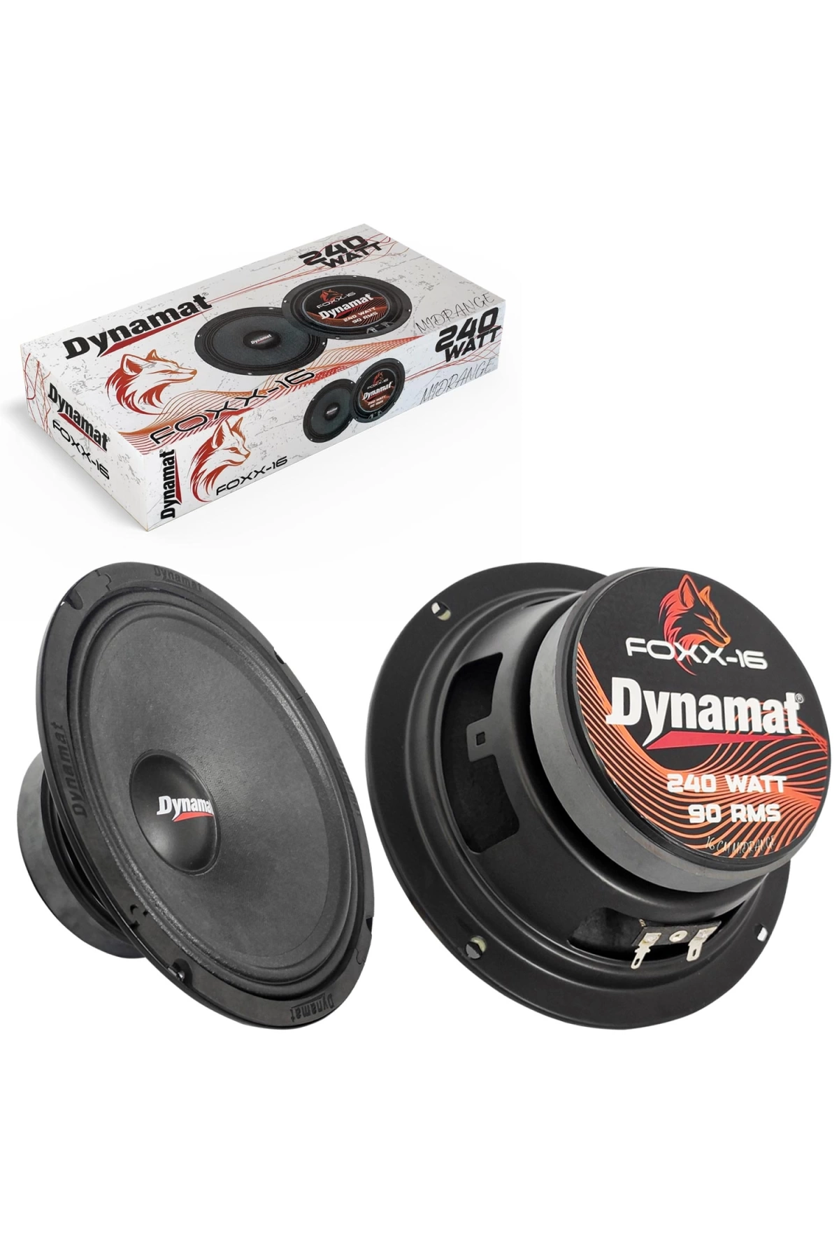 Dynamat Foxx-16 Oto Midrange 16cm 240 Watt 2 Adet