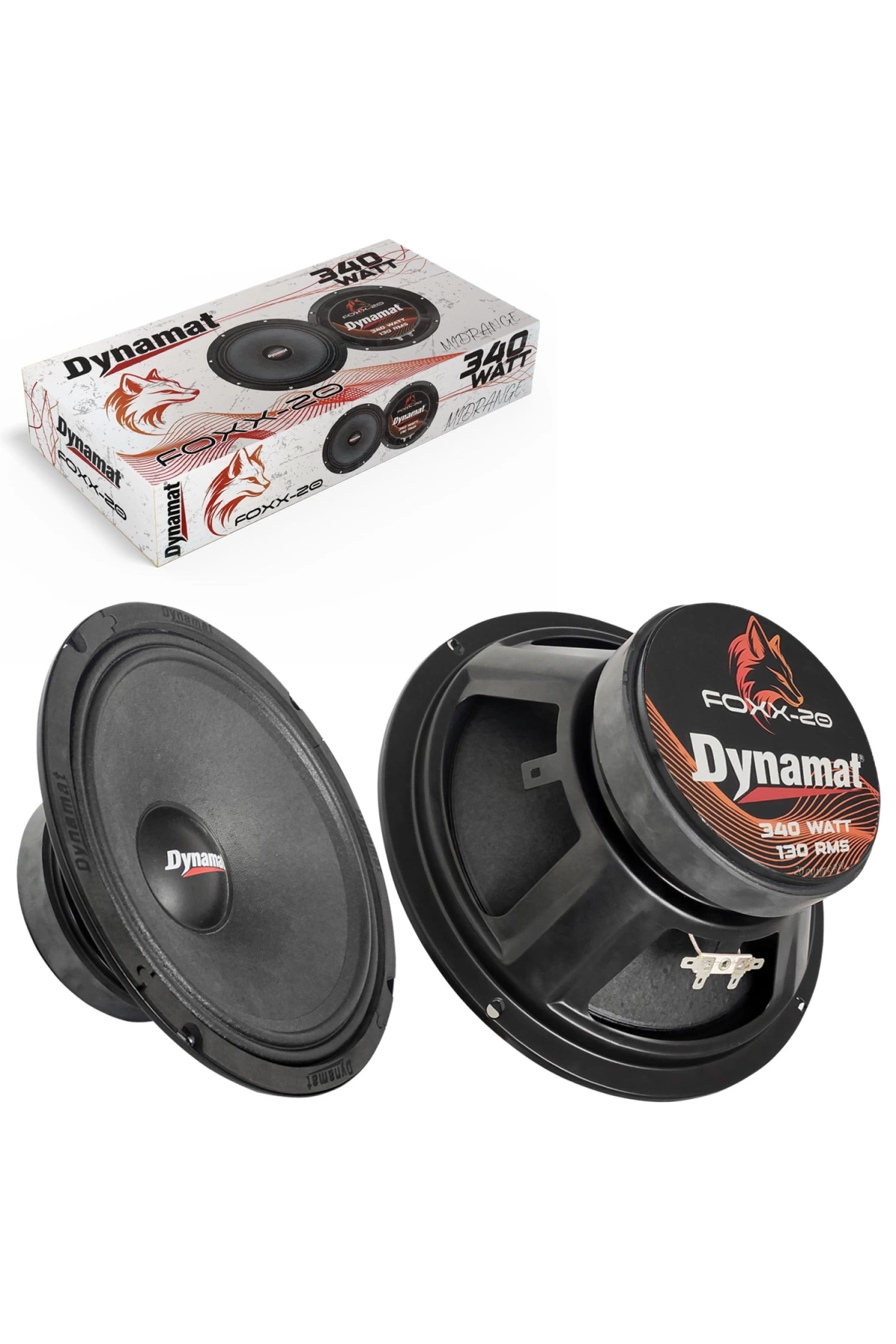 Dynamat Foxx-20 Oto Midrange 20cm 340 Watt 2 Adet