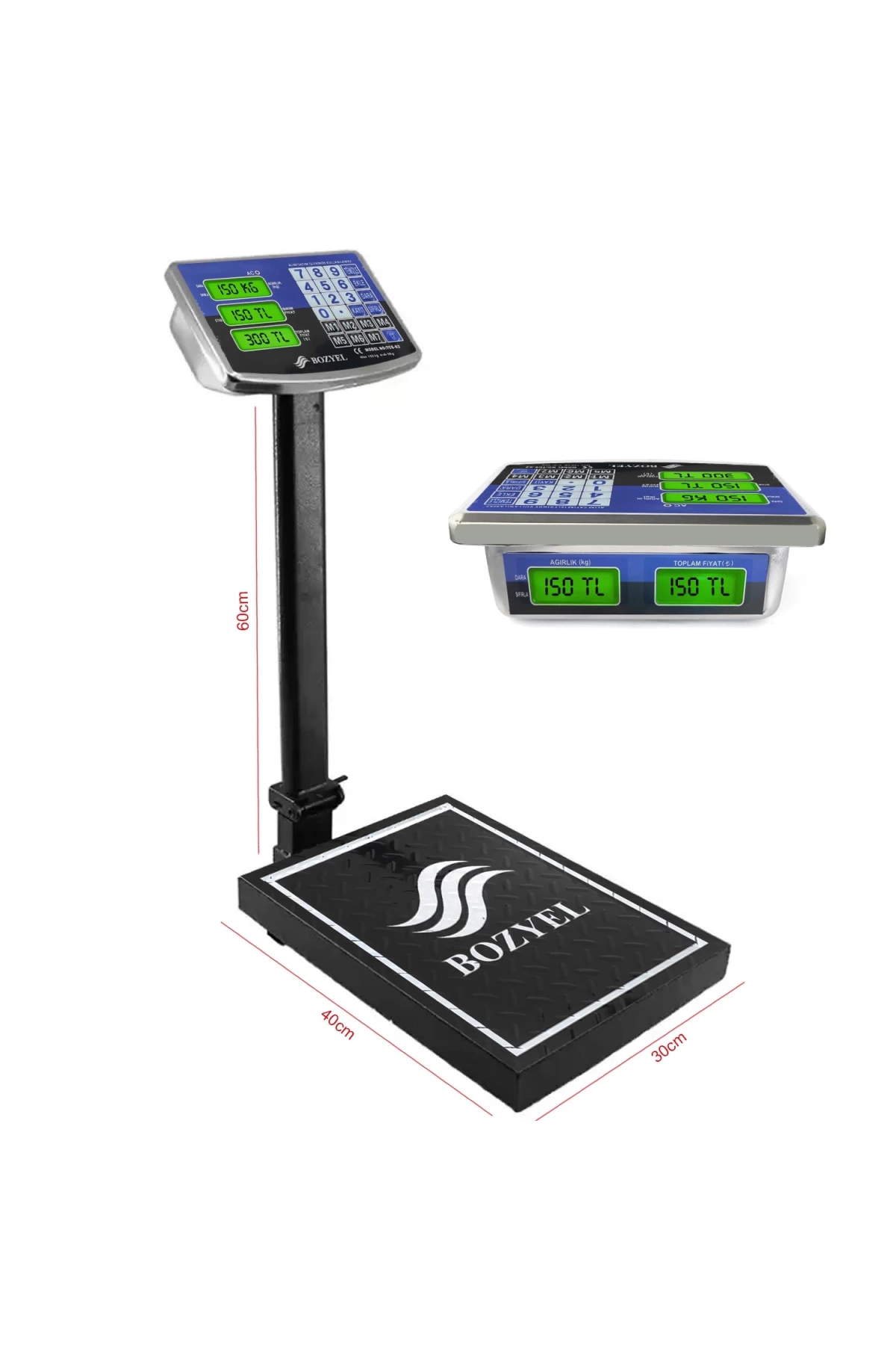 Elektronik Dijital Kantar Terazi 150kg Şarjlı Bozyel Tcs-k2