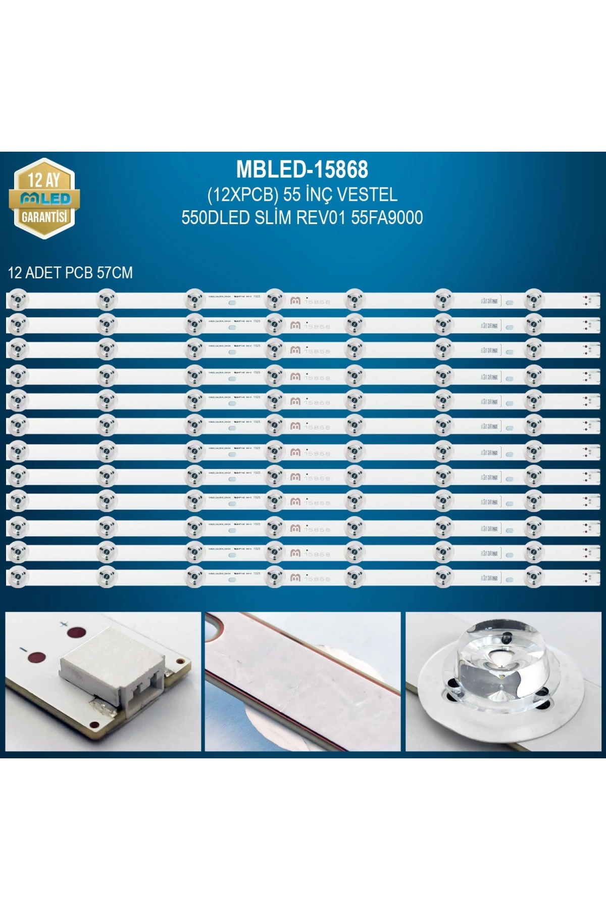 Espled (12Xpcb) 55 İnç Vestel 550Dled Slim Rev01 55Fa9000