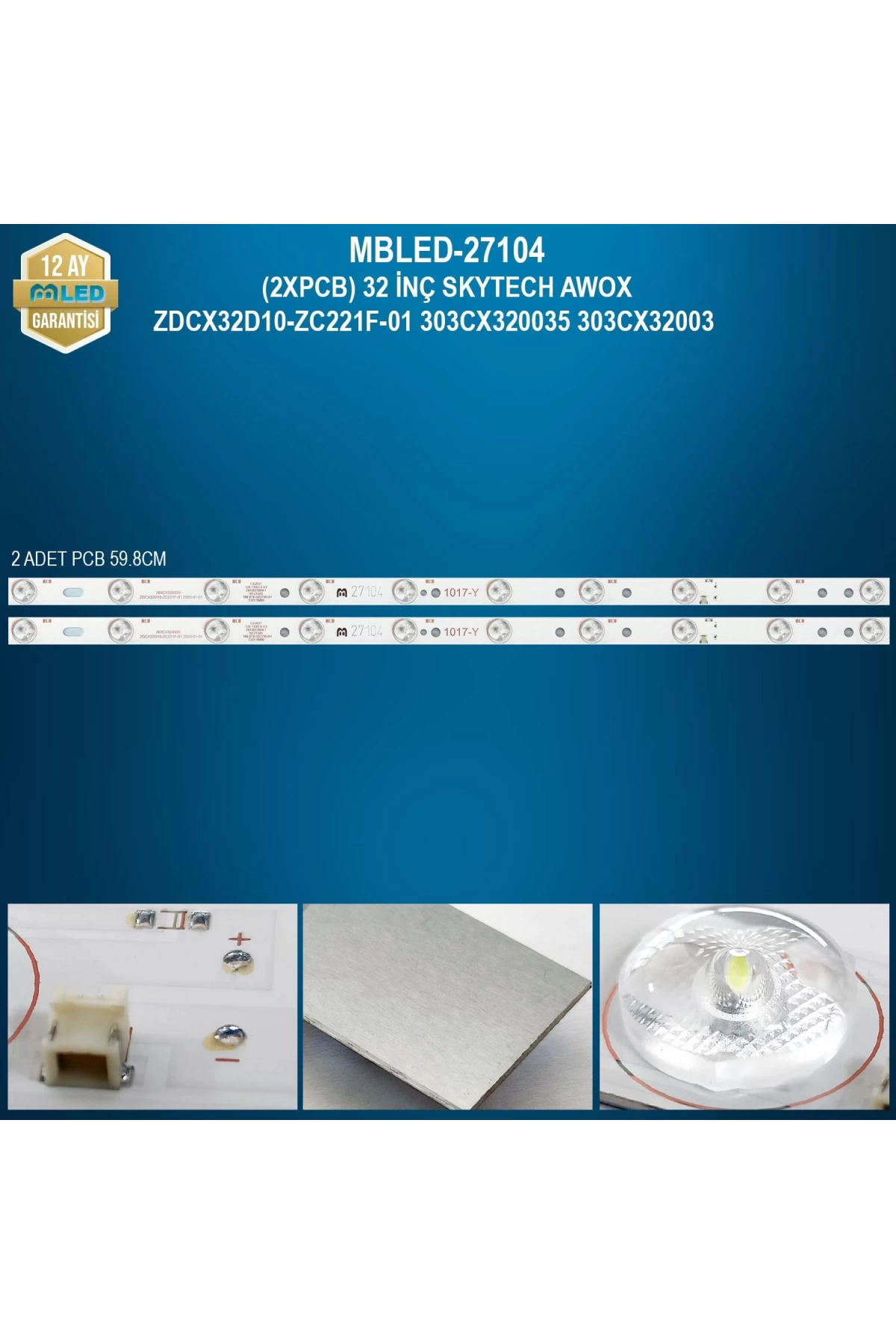 Espled (2Xpcb) 32 İnç Skytech Awox Zdcx32D10-Zc221F-01 303Cx320035 303Cx32003