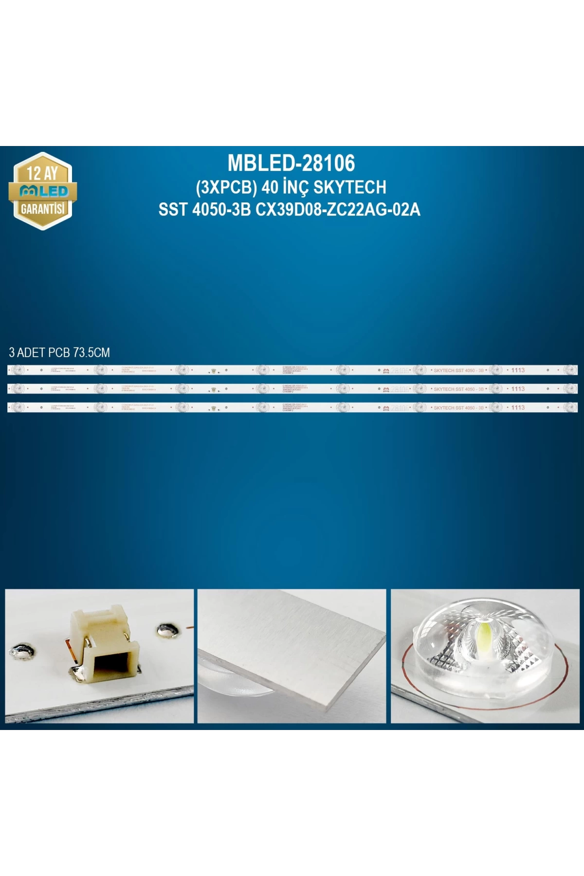 Espled (3Xpcb) 40 İnç Skytech Sst 4050-3B Cx39D08-Zc22Ag-02A