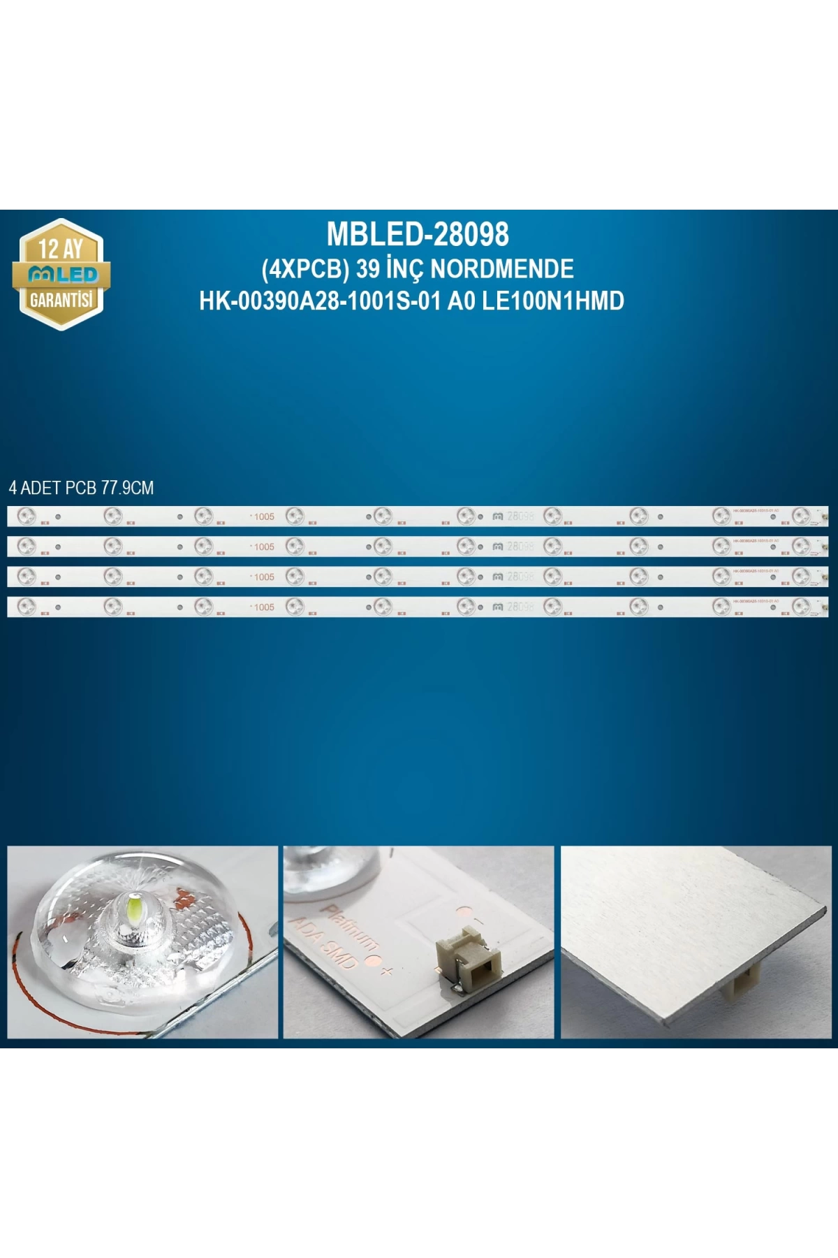 Espled (4Xpcb) 39 İnç Nordmende Hk-00390A28-1001S-01 A0 Le100N1Hmd