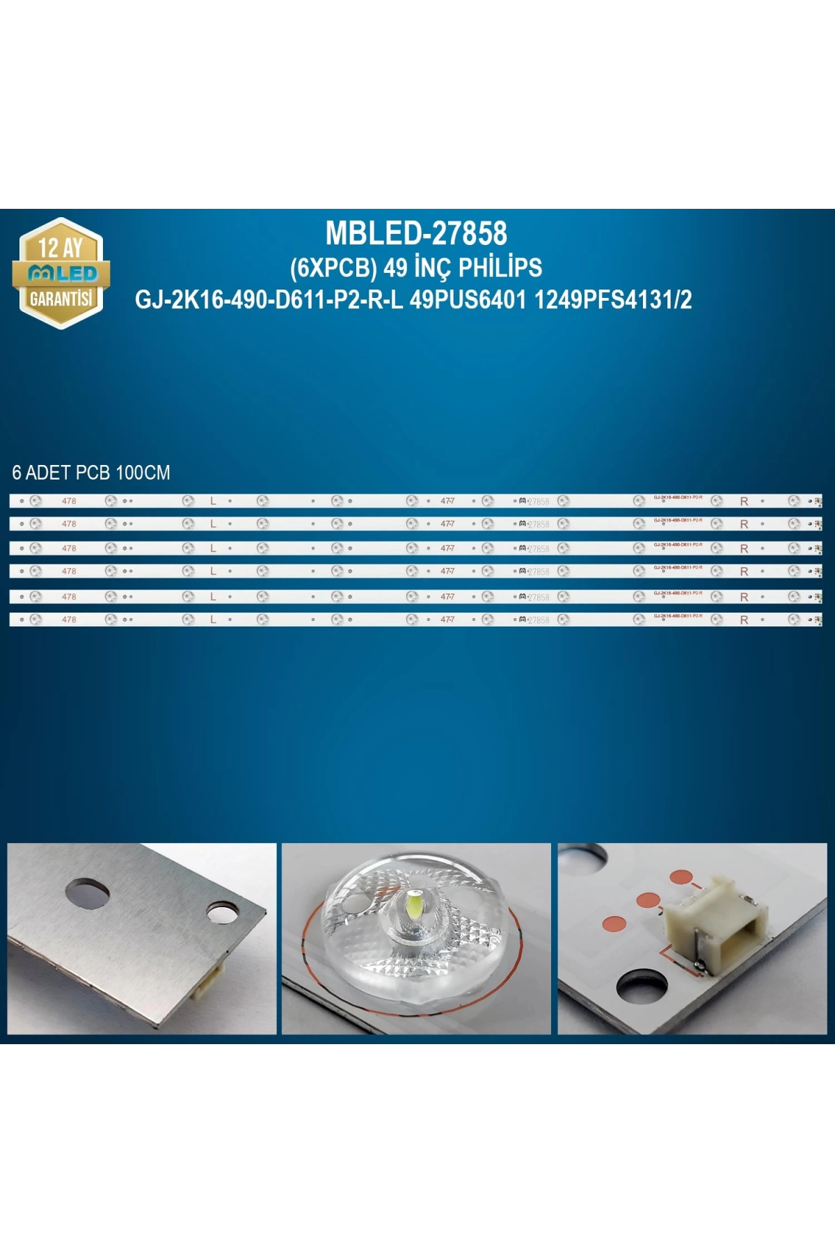 Espled (6Xpcb) 49 İnç Philips Gj-2K16-490-D611-P2-R-L 49Pus6401 1249Pfs4131/2