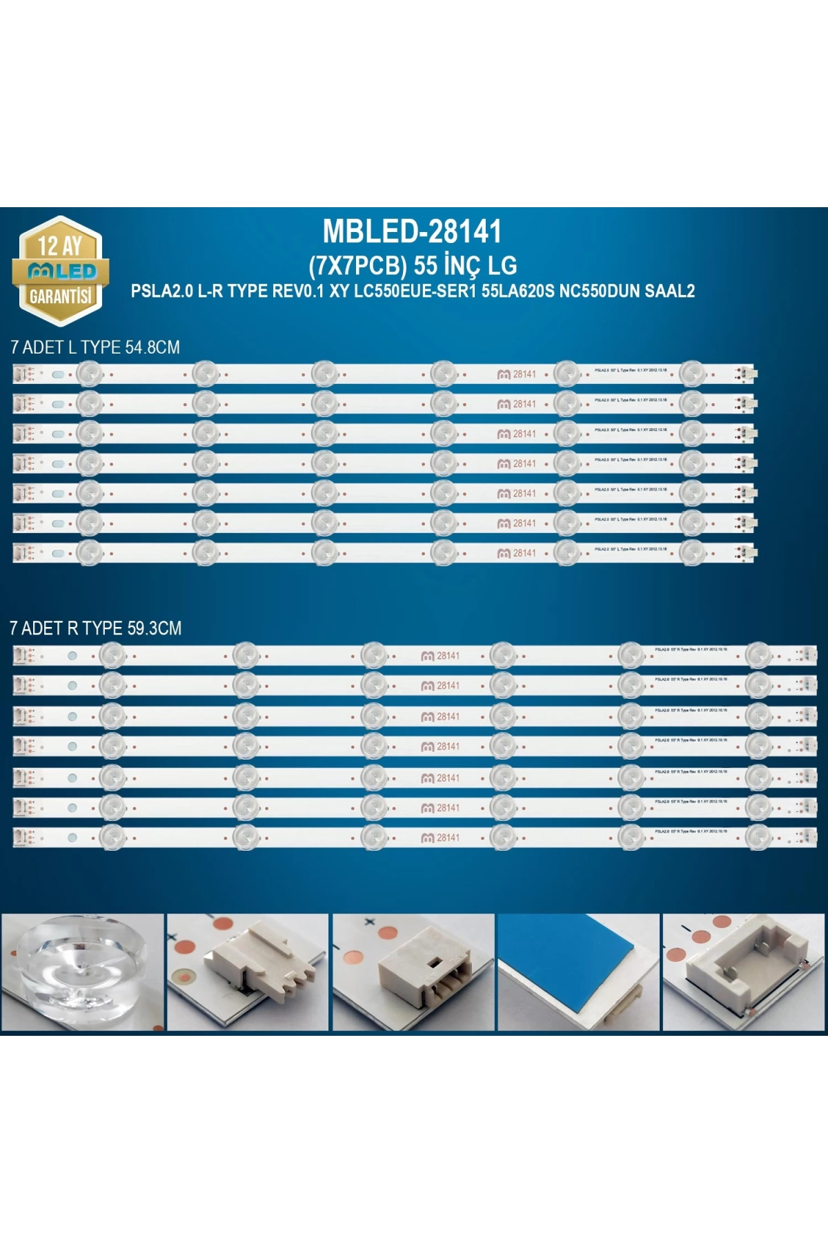 Espled (7X7Pcb) 55 İnç Lg Psla2.0 L-R Type Rev0.1 Xy Lc550Eue-Ser1 55La620S Nc550Dun Saal2