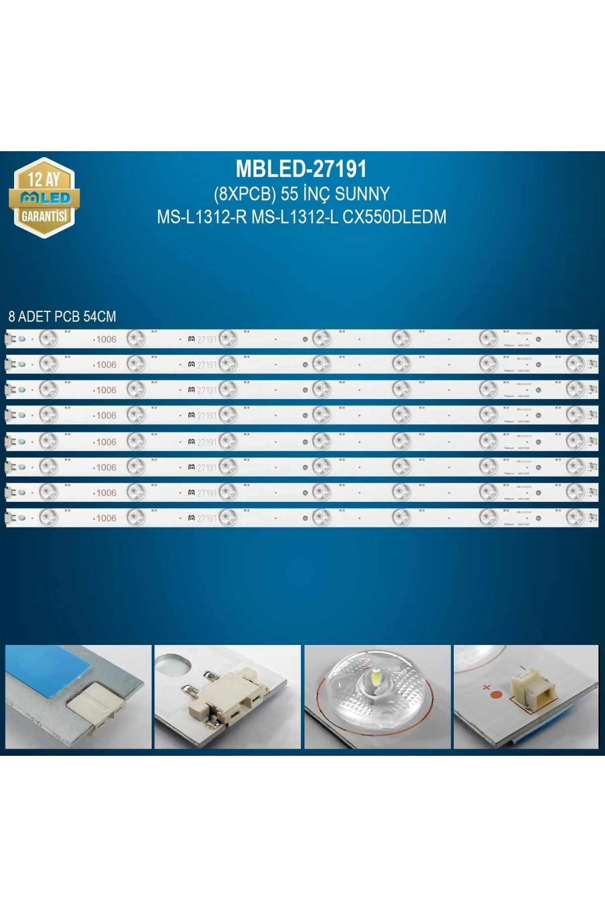 Espled (8Xpcb) 55 İnç Sunny Ms-L1312-R Ms-L1312-L Cx550Dledm