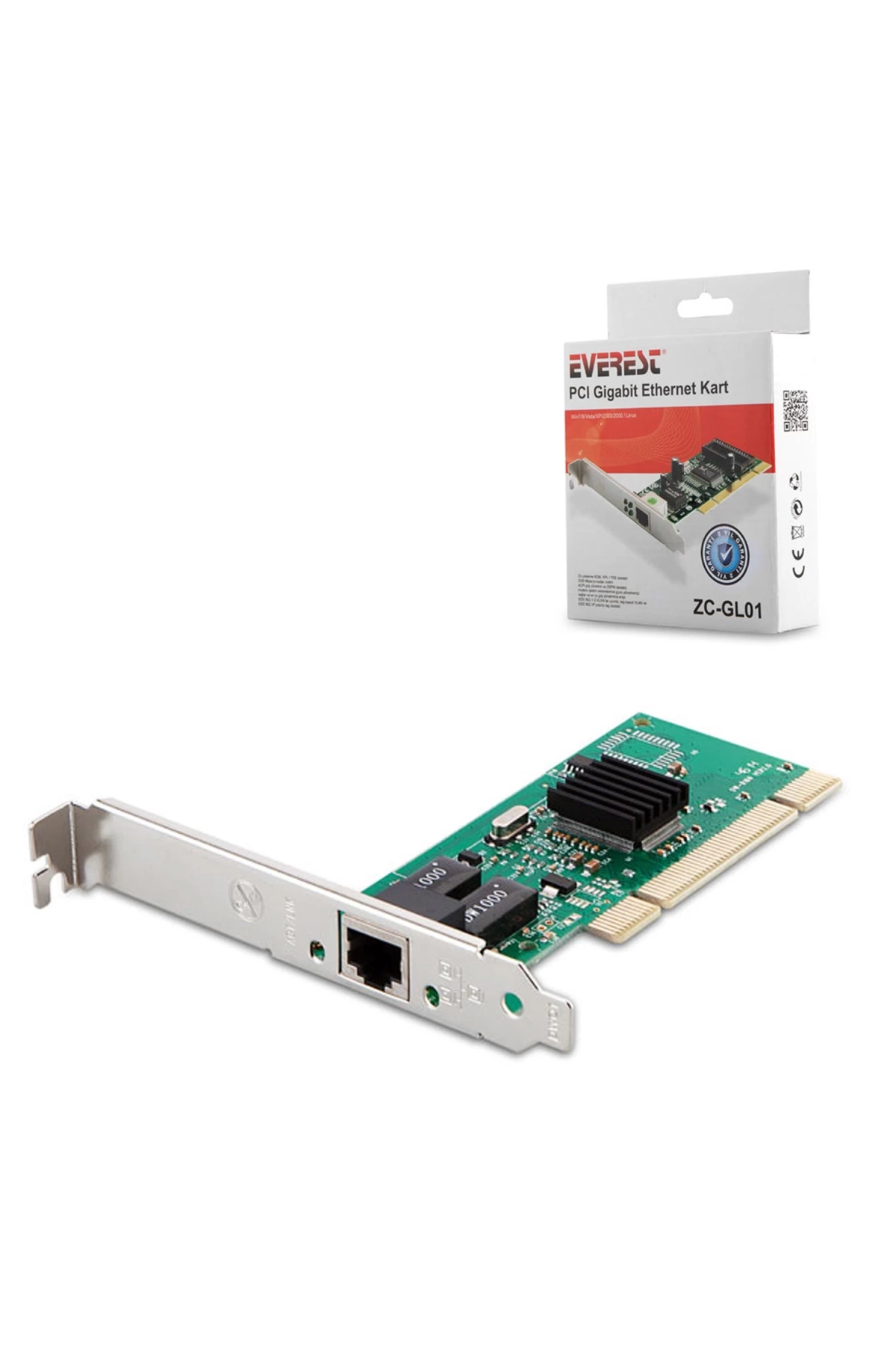 ETHERNET KARTI PCI 10/100/1000 GIGABIT EVEREST ZC-GL01